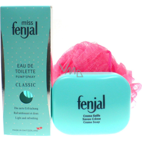 Fenjal Miss toaletní voda pro ženy 50 ml + toaletní mýdlo 100 g + masážní žínka 1 kus, dárková sada