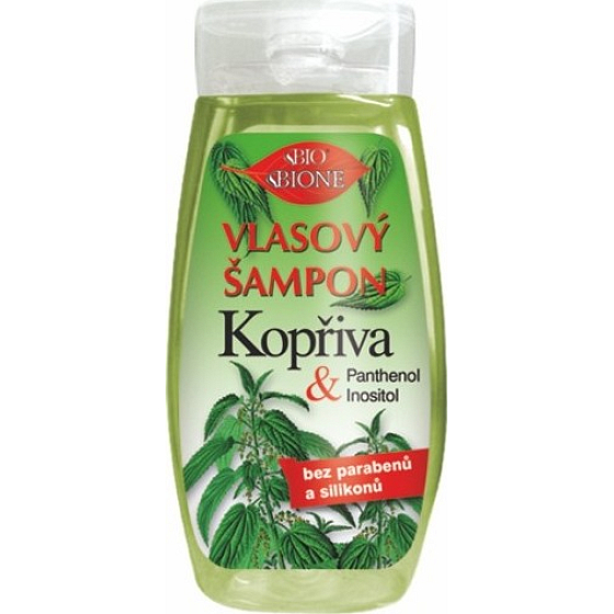 Bione Cosmetics Kopřiva & Panthenol šampon pro všechny typy pokožky a vlasů 255 ml