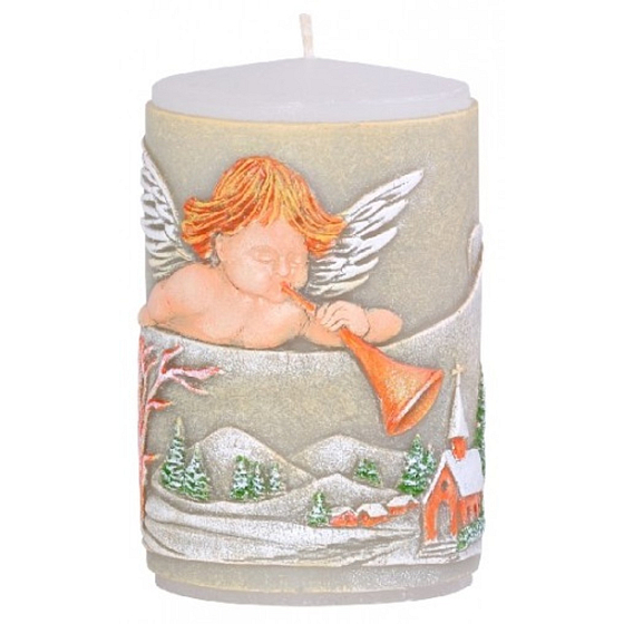 Candle Anděl s trumpetou vonná svíčka válec 60 x 100 mm