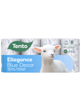 Tento Ellegance Blue Decor jemný toaletní papír 156 útržků 3 vrstvý 8 kusů