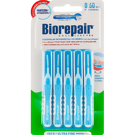 Biorepair Super Fine mezizubní kartáčky 0,6 mm světle modré 5 kusů