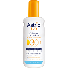 Astrid Sun hydratační mléko na opalování ve spreji OF30, 200 ml Astrid Sun hydratační mléko na opalování ve spreji OF30, 200 ml