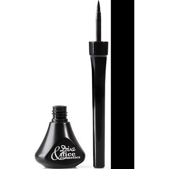 Diva & Nice Profi Voděodolná oční linka s hrotem černá 2,5 ml