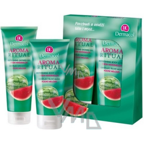 Dermacol Aroma Ritual Vodní meloun Osvěžující sprchový gel 250 ml + tělové mléko 200 ml, kosmetická sada