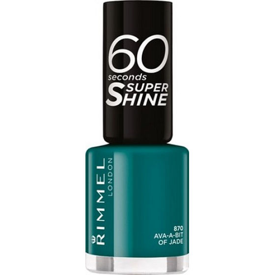 Rimmel London 60 Seconds Super Shine Nail Polish lak na nehty 870 Ava-a-bit Of Jade 8 ml