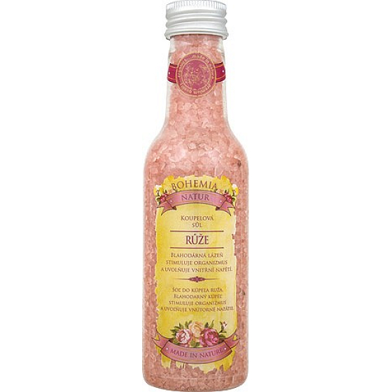 Bohemia Gifts Rosarium s extrakty z šípků a květů růže sůl do koupele 260 g