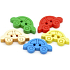 CreaFun Dřevěné knoflíčky Autíčka mix barev 10 x 20 mm 30 kusů
