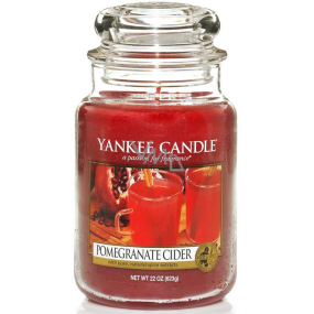 Yankee Candle Pomegranate Cider - Mošt z granátového jablka vonná svíčka Classic velká sklo 623 g