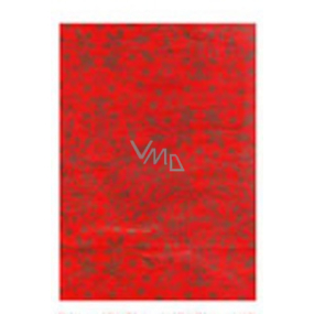 Ditipo Dárkový balicí papír 70 x 200 cm Vánoční červený zlaté ornamenty