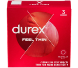 Durex Feel Thin Classic kondom se ztenčenou stěnou pro vyšší citlivost, nominální šířka 56 mm 3 kusy