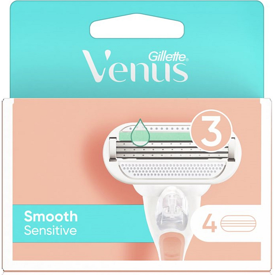 Gillette Venus Smooth Sensitive náhradní hlavice 4 kusy pro ženy