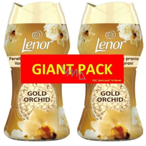 Lenor Gold Orchid vůně vanilky, mimózy, růží a broskví vonné perličky do bubnu pračky 2 x 140 g, duopack