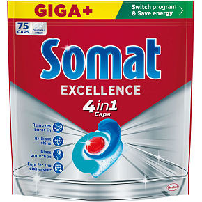 Somat tablety do myčky Excellence 4v1, 75 ks