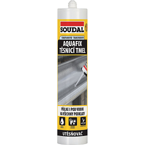 Soudal Aquafix těsnící tmel proti vodě, čirá, 300 ml Soudal Aquafix těsnící tmel proti vodě, čirá, 300 ml