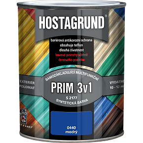 Hostagrund Prim 3v1 S2177 základní i vrchní barva na kov, 0440 modrá, 600 ml