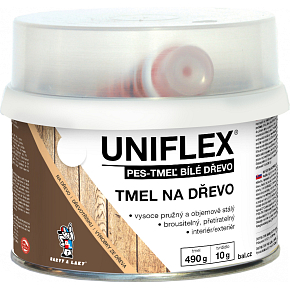Uniflex PES-TMEL dřevo, tmel na dřevo, bílý, 500 g Uniflex PES-TMEL dřevo, tmel na dřevo, bílý, 500 g