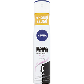 Nivea Black & White Invisible Clear antiperspirant, 200 ml