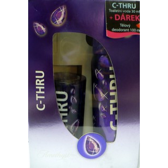 C-Thru Amethyst toaletní voda 30 ml + deodorant sprej 100 ml, pro ženy dárková sada