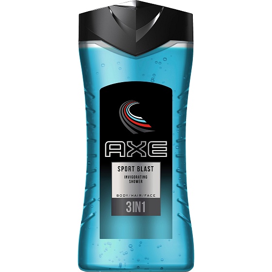 Axe SportBlast 3v1 sprchový gel na tělo a vlasy pro muže 250 ml