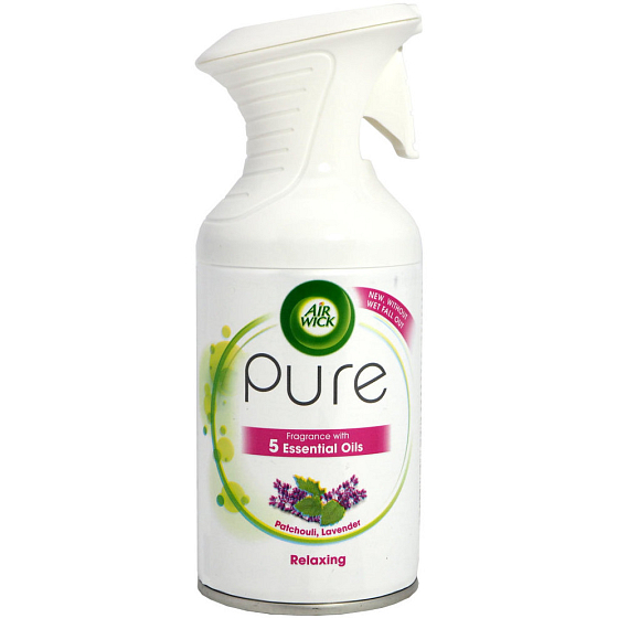 Air Wick Pure Relaxing Patchouli, Lavender osvěžovač vzduchu sprej 250 ml