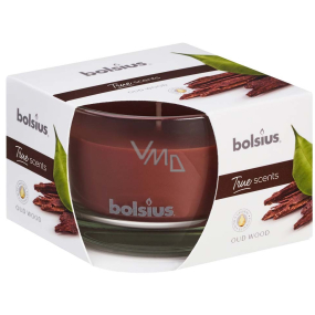Bolsius True Scents Oud Wood - Agarové dřevo vonná svíčka ve skle 90 x 63 mm