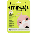 MasqueBar Pretty Animalz Plameňák textilní hydratační pleťová maska proti nedokonalostem 21 ml