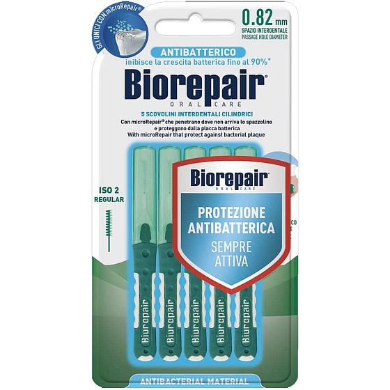 Biorepair Regular mezizubní kartáčky 0,82 mm zelené 5 kusů