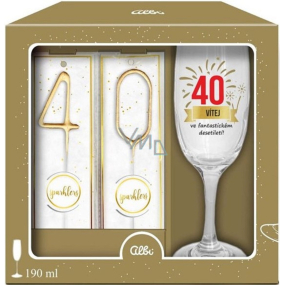 Albi Narozeninová sada s prskavkou 40 Vítej ve fantastickém desetiletí! 190 ml