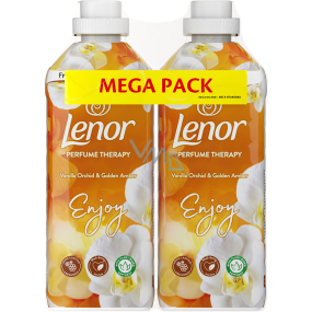 Lenor Vanilla Orchid & Gold Amber orchidej, vanilka a jantar aviváž 2 x 37 dávek, duopack
