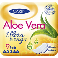 Carin Ultra Wings Aloe Vera vložky s křidélky, 9 kusů