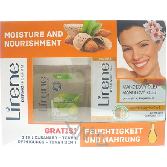 Lirene Mandlový olej krém 50 ml + tonik 125 ml, kosmetická sada