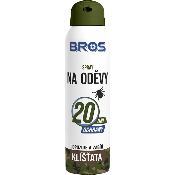 Bros Repelent proti klíšťatům na oděvy odpuzuje a zabíjí sprej 90 ml