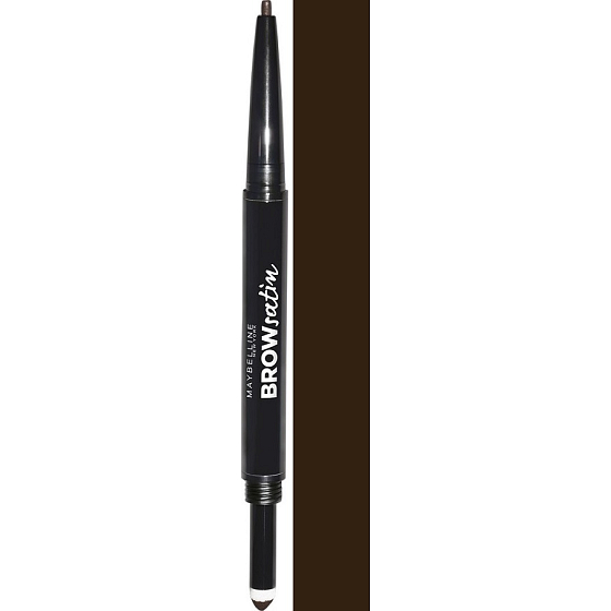 Maybelline Brow Satin Smoothing 2v1 tužka a stín na obočí 04 Dark Brown 0,71 g