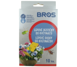 Bros Lepové destičky do květináčů, láká a chytá škůdce na rostlinách 10 kusů + 5 úchytů