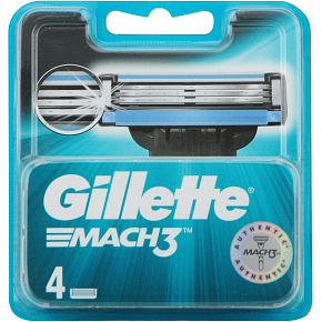 Gillette Mach3, náhradní hlavice, balení 4 kusy
