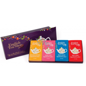English Tea Shop Bio Fialové vánoce 60 kusů bioodbouratelných pyramidek čaje 90 g, dárková sada