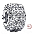 Charm Sterlingové stříbro 925 Třpitivé kouzlo s čirou zirkonií, pavé korálek na náramek symbol