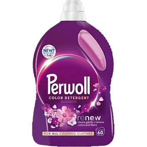 Perwoll prací gel Mega Renew Blossom 60 praní, 3000 ml