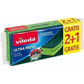 Vileda Ultra Fresh houbička vysoká 2+1 ks Vileda Ultra Fresh houbička vysoká 2+1 ks