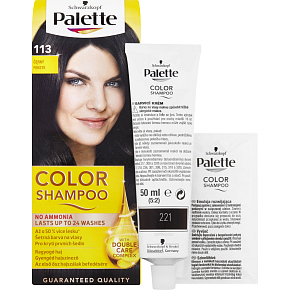 Schwarzkopf Palette Color Shampoo barva na vlasy 113 černá, 50 ml Schwarzkopf Palette Color Shampoo barva na vlasy 113 černá, 50 ml