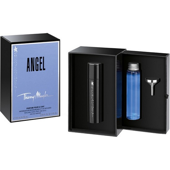 Thierry Mugler Angel parfémovaná voda plnitelný flakon pro ženy 7,5 ml + parfémovaná voda náplň 35 ml, dárková sada