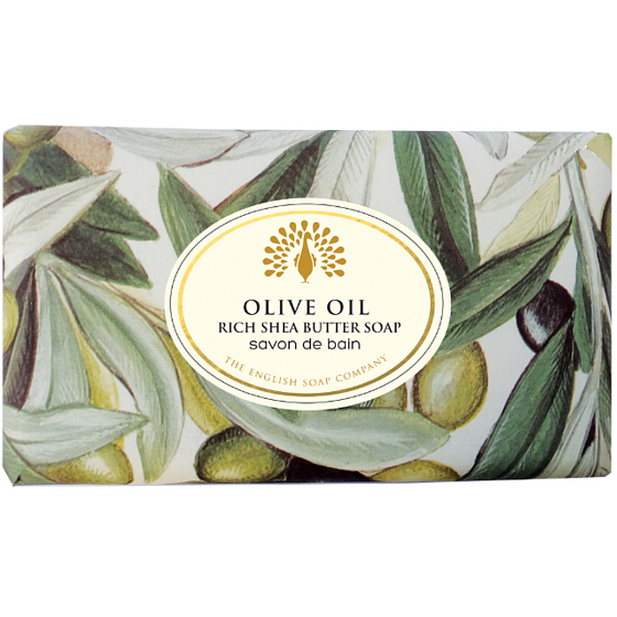 English Soap Olivový olej přírodní parfémované mýdlo s bambuckým máslem 190 g