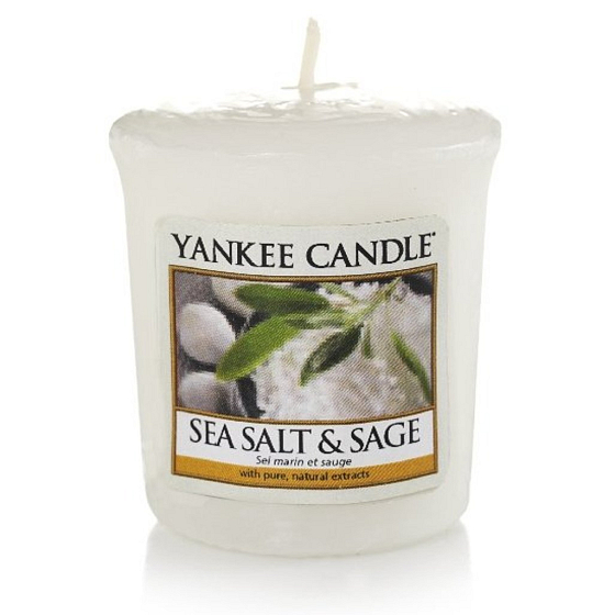 Yankee Candle Sea Salt & Sage - Mořská sůl a šalvěj vonná svíčka votivní 49 g