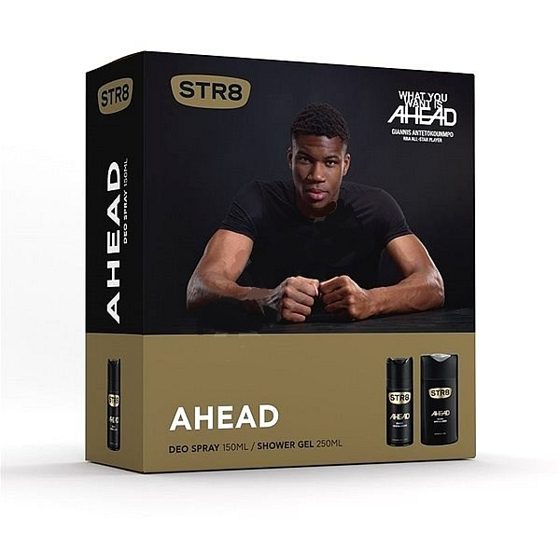 Str8 Ahead deodorant sprej pro muže 150 ml + sprchový gel 250 ml, kosmetická sada