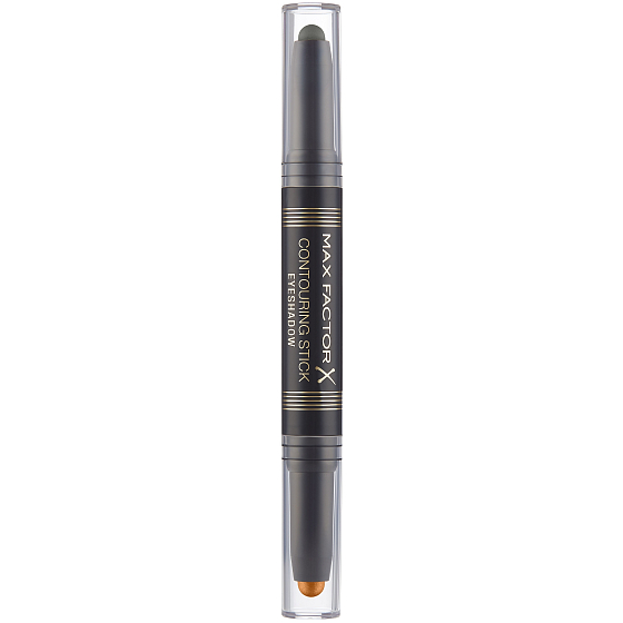 Max Factor 2v1 Contouring Stick Eyeshadow 2v1 krémové oční stíny v tužce odstín 05 Bronze Moon & Forest Green 15 g