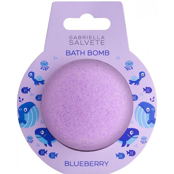 Gabriella Salvete Blueberry šumivá bomba do koupele s vůní borůvek pro děti 100 g