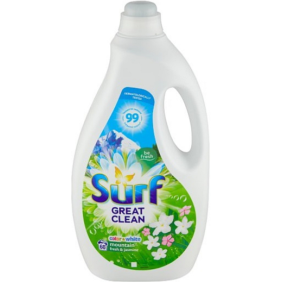 Surf Color & White Mountain Fresh & Jasmine prací gel na barevné a bílé prádlo 60 dávek 3 l
