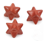 Jaspis červený merkaba hmatka z přírodního kamene 13 mm,1 kus, kámen úplné péče