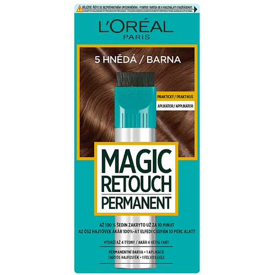 Loreal Paris Magic Retouch Permanent barva na odrosty 5 hnědá 45 ml