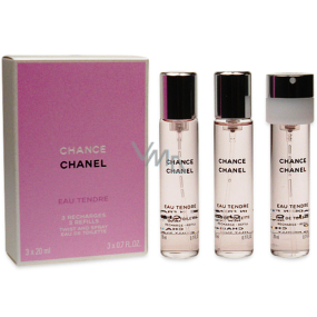 Chanel Chance Eau Tendre toaletní voda náhradní náplň pro ženy 3 x 20 ml